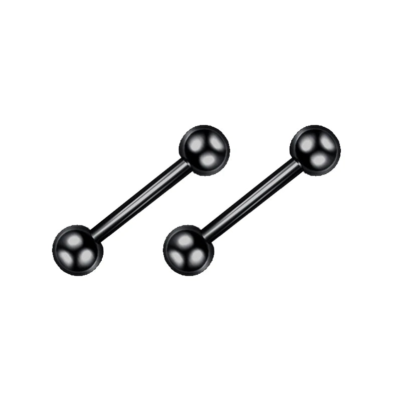 1/16 pairs Black Punk Stainless Steel Women Men Hoop Earrings Small Trendy Round Cross Pendants Jewelry Accessories Earrings