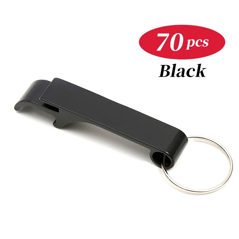 10-100PCS Custom Keychain Personalized Bottle Opener Customized Key Ring Mini Beer Can Kitchen Bar Tools Accessories Gift