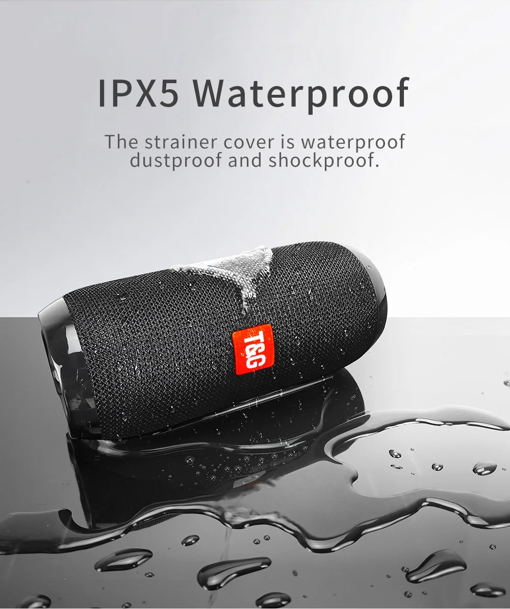 TG117 Bluetooth Speakers Portable Wireless Sound Box  Outdoor Loudspeaker Waterproof Stereo Surround Supports TF Radio