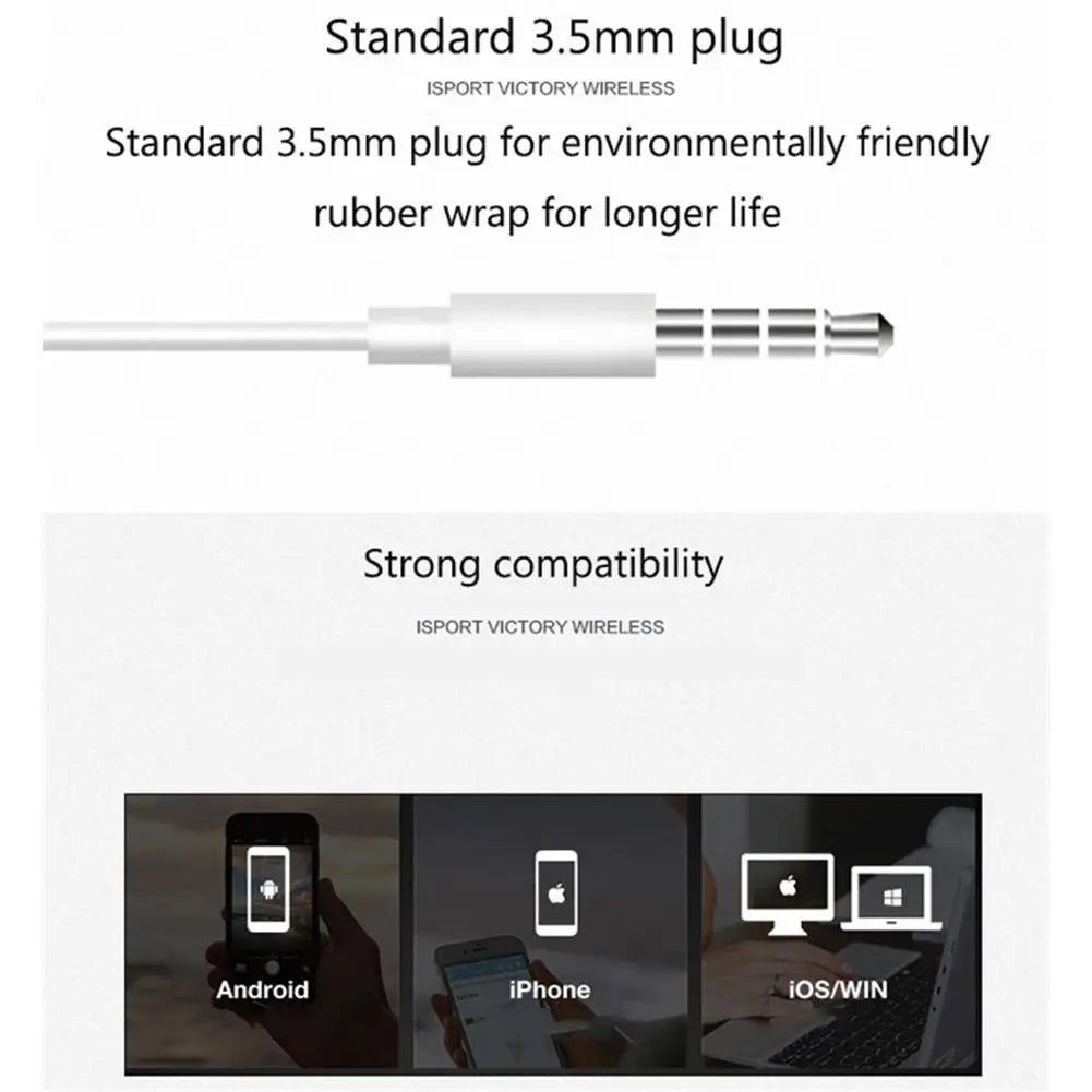 Universal 3.5mm Wired Headphones With Microphone Hands-free Calls Subwoofer Music Earplugs Ergonomic Comfortable 3.5mm Earphones