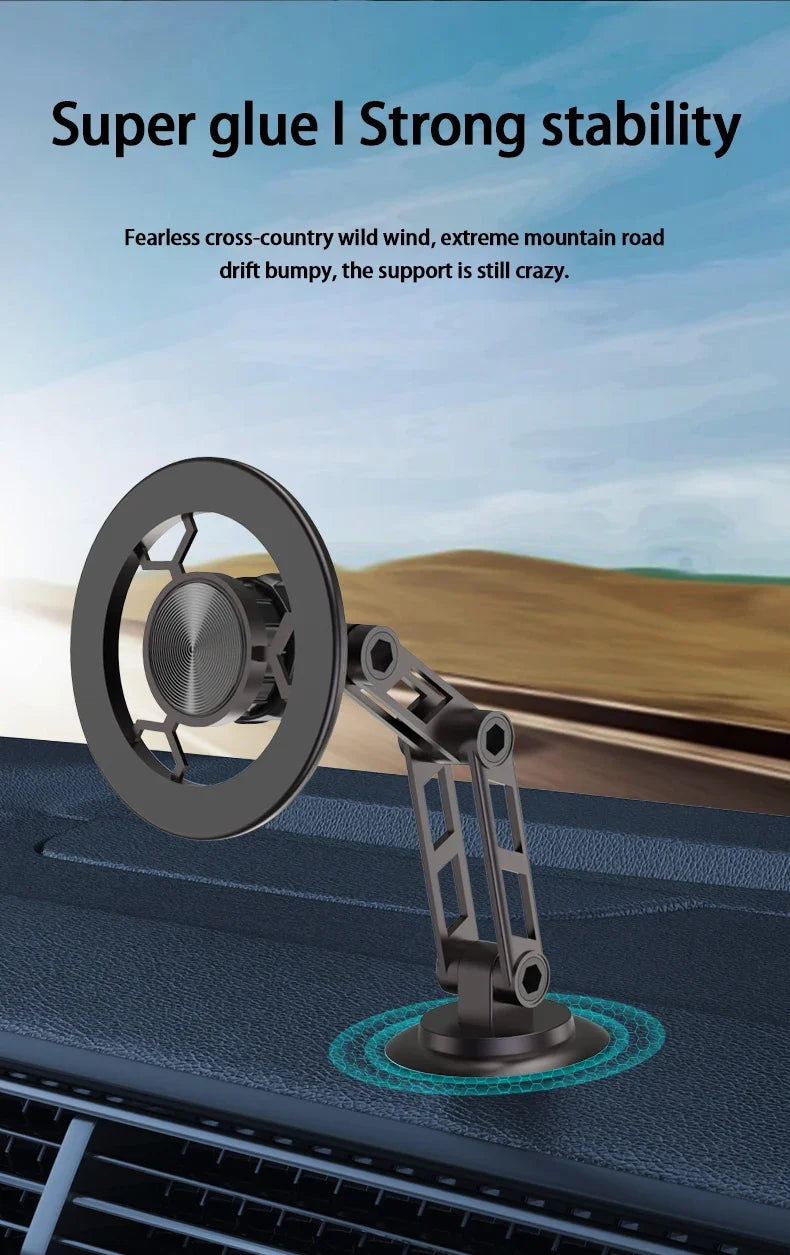 Metal Magnetic Car Phone Bracket with 360° Degree Rotating Accessory Foldable Ventilated Magnet Gps Cars Accessories for Phones