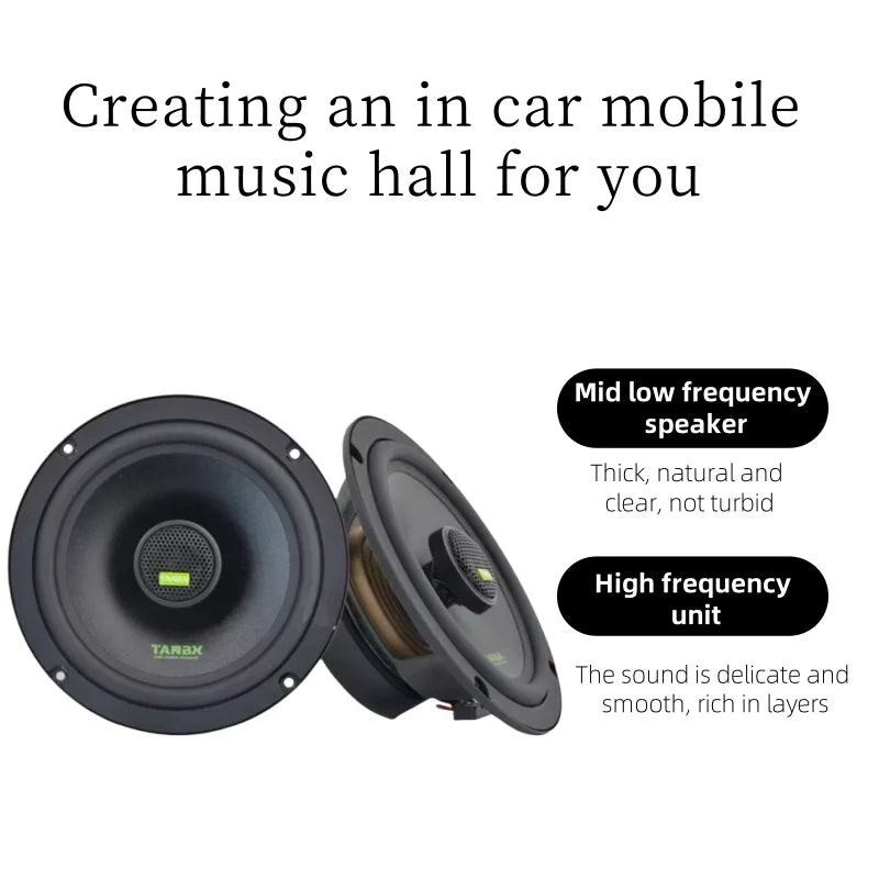 200W Car Audio Accessories Coaxial Speaker Audio 6.5 Inch Midrange Bass Speaker 4 Ohms Full Frequency Car Stereo Audio Subwoofer