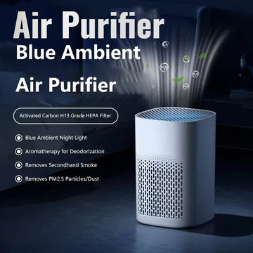 Air Purifier Smoke Odor Negative Ion Generator Household HEPA Air Purifier Efficient Purify Air Formaldehyde For Car Room