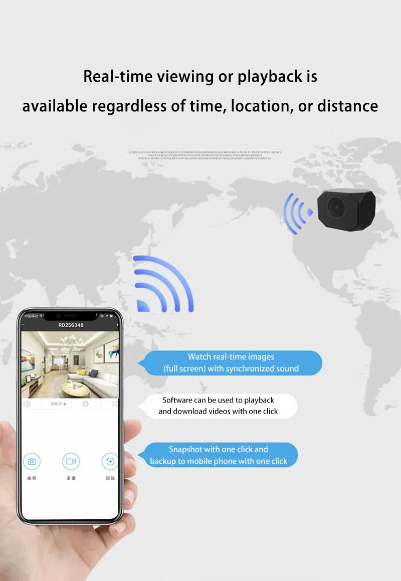 4K HD WiFi Mini Security Camera Smart Home Indoor IP Surveillance with APP Remote Monitoring Lightweight Portable Design 2026