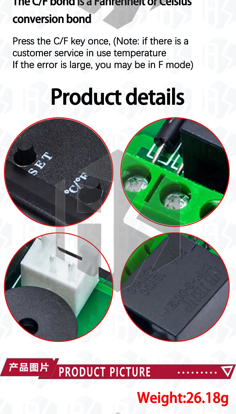 1PCS W2809  W1209WK Digital LED Thermostat Temperature Controller Smart Temp Sensor Board Module 12V DC + Waterproof NTC Sensor