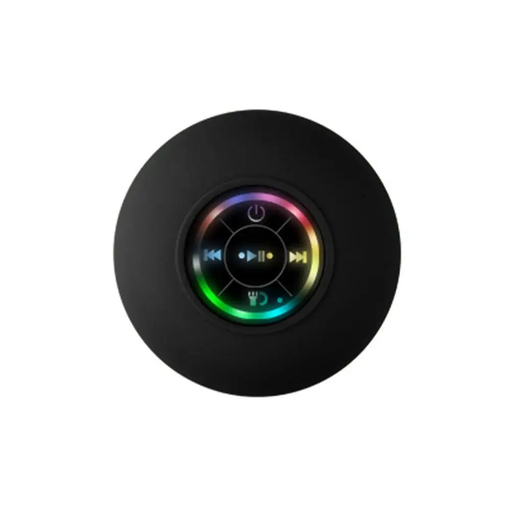 Bathroom Waterproof Bluetooth Speaker with RGB LED Light Mini Outdoor Travel Portable Wireless Shower Suction Cup Speakers