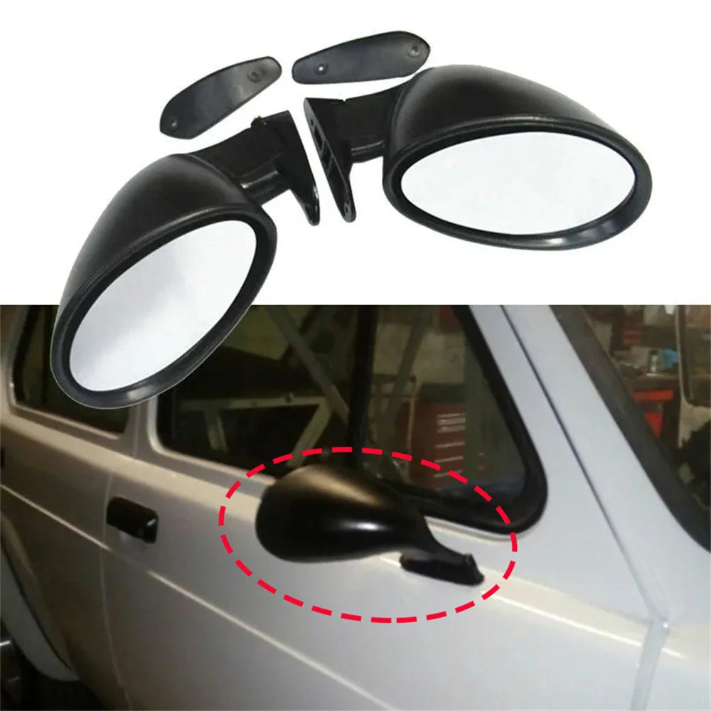 Pair California Style Racing Mirrors Universal Classic Rearview Mirror Custom Car Door Side Wing Mirrors For Cars Replacement