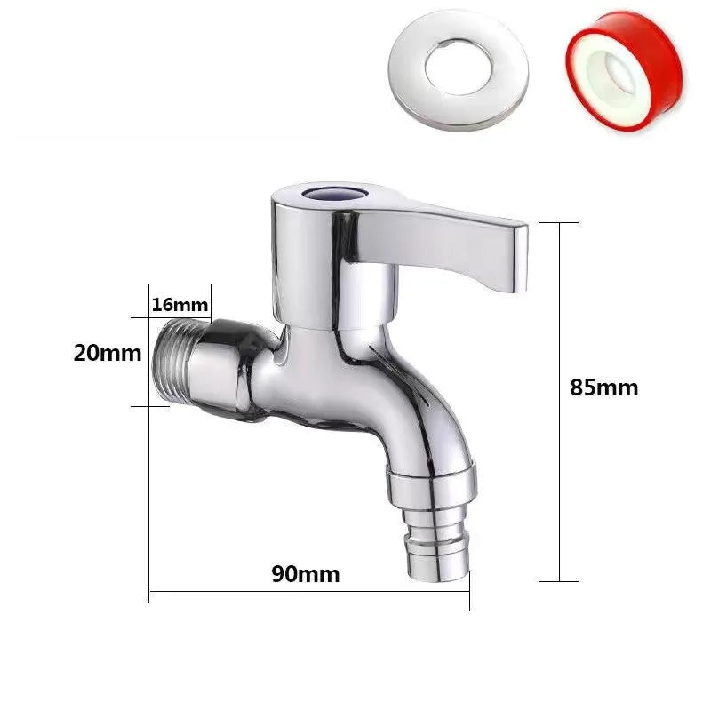 Washing Machine Tap 4-point Interface Double Ended Brass Faucet Mop Pool Expansion Faucet Multifunctional Bathroom Accessories