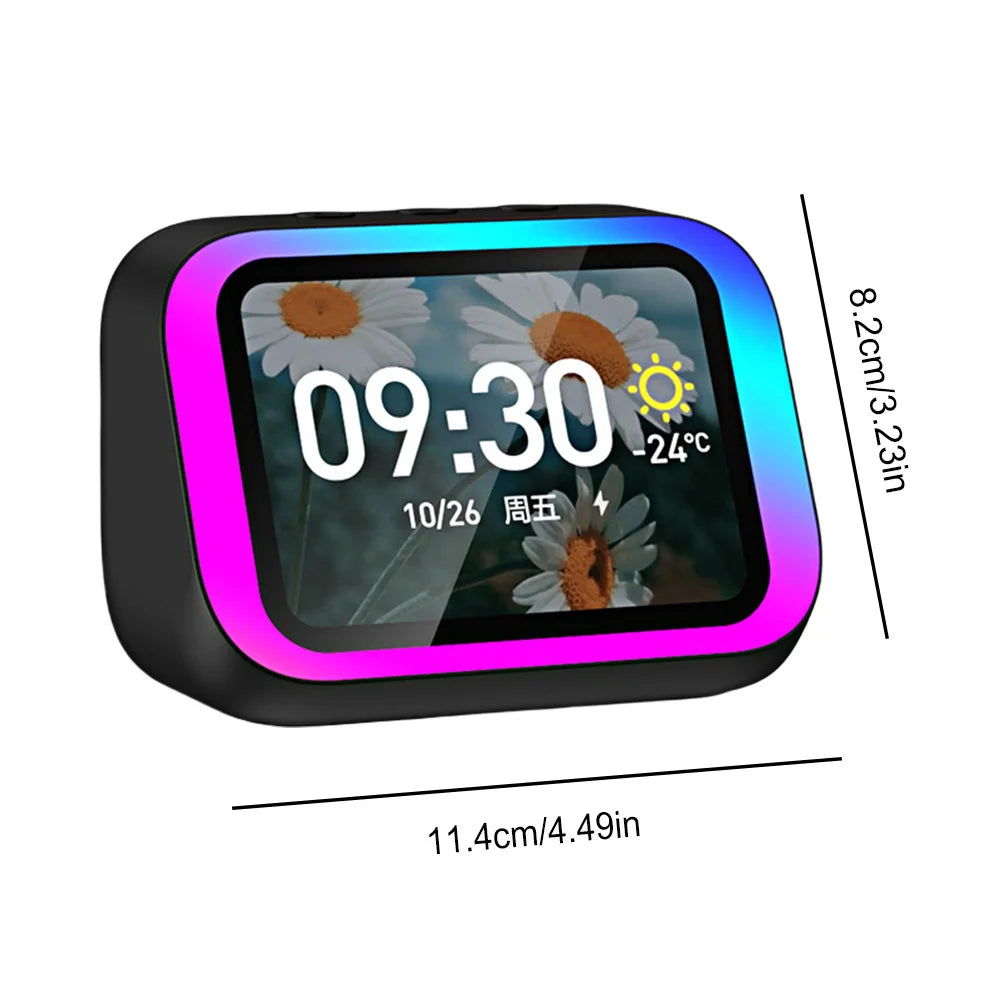 TF26Pro Voice Assistant Home Speaker Portable BT Speaker Alarm Clock Hands-Free Calling Music Playback Weather Forecast for Home
