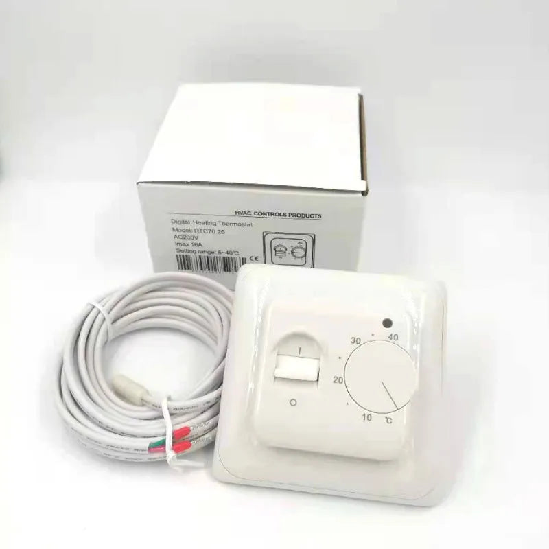 Electric Floor Heating Room Thermostat Temperature Controller Warm Regulator 220V 230V 16A NTC Sensor Programmable Universal