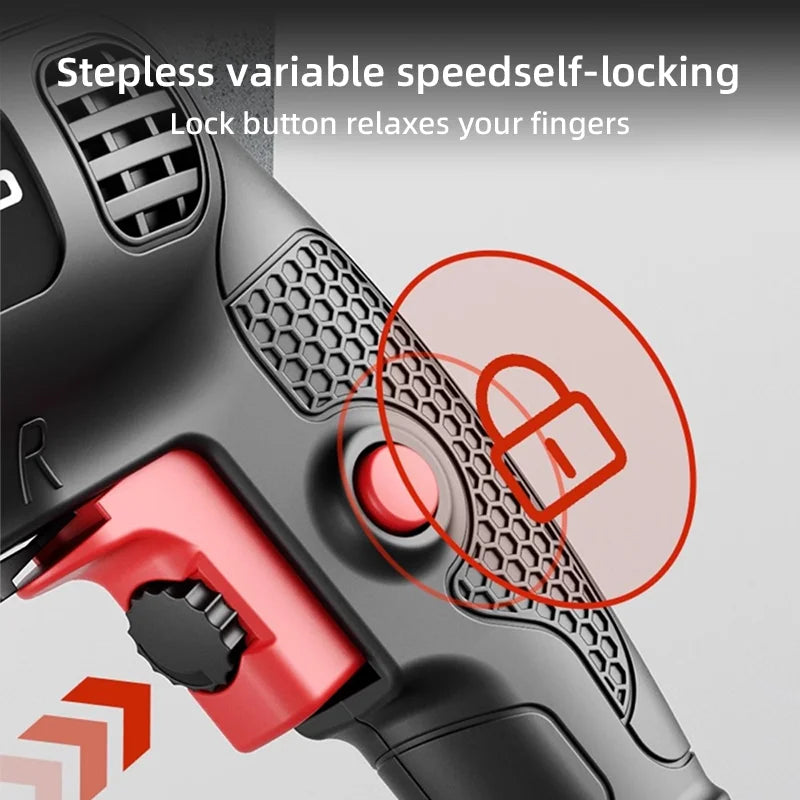220V Percussion Electric Drill Multifunctional Handgun Drill Hand Electric To Small Electric Screwdriver Household Impact Drill