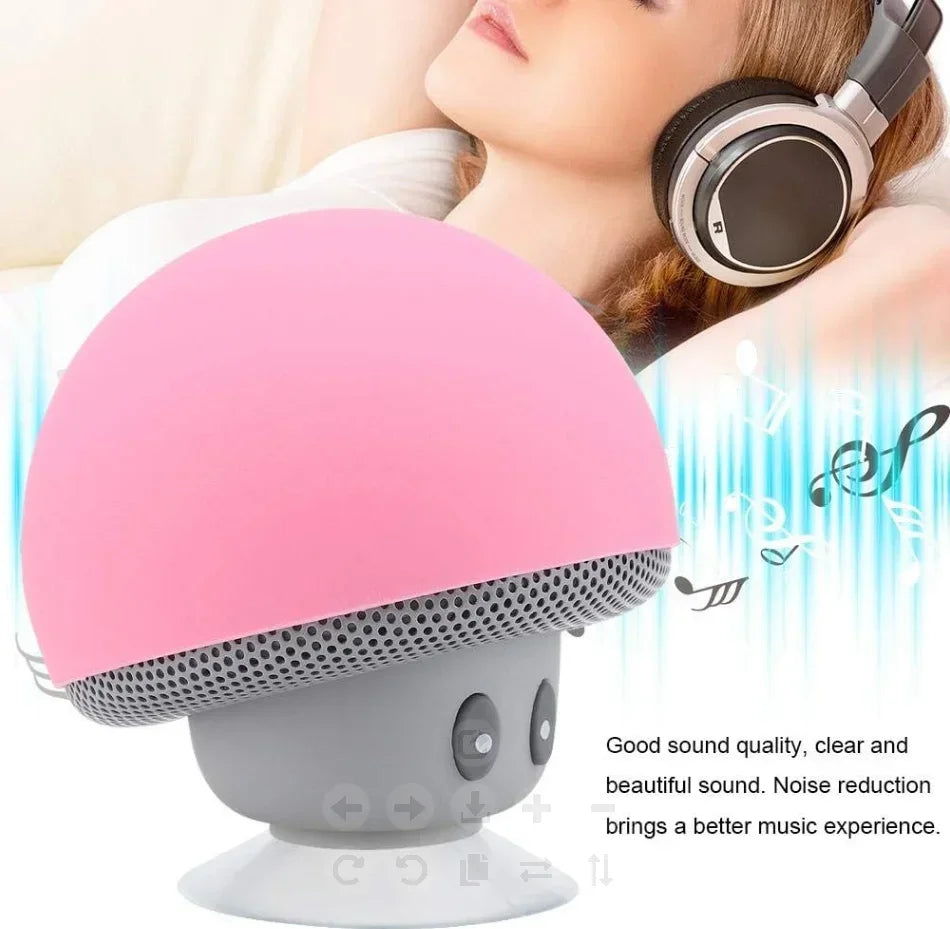 Bluetooth Mushroom Speaker Portable Subwoofer with Suction Cup Function