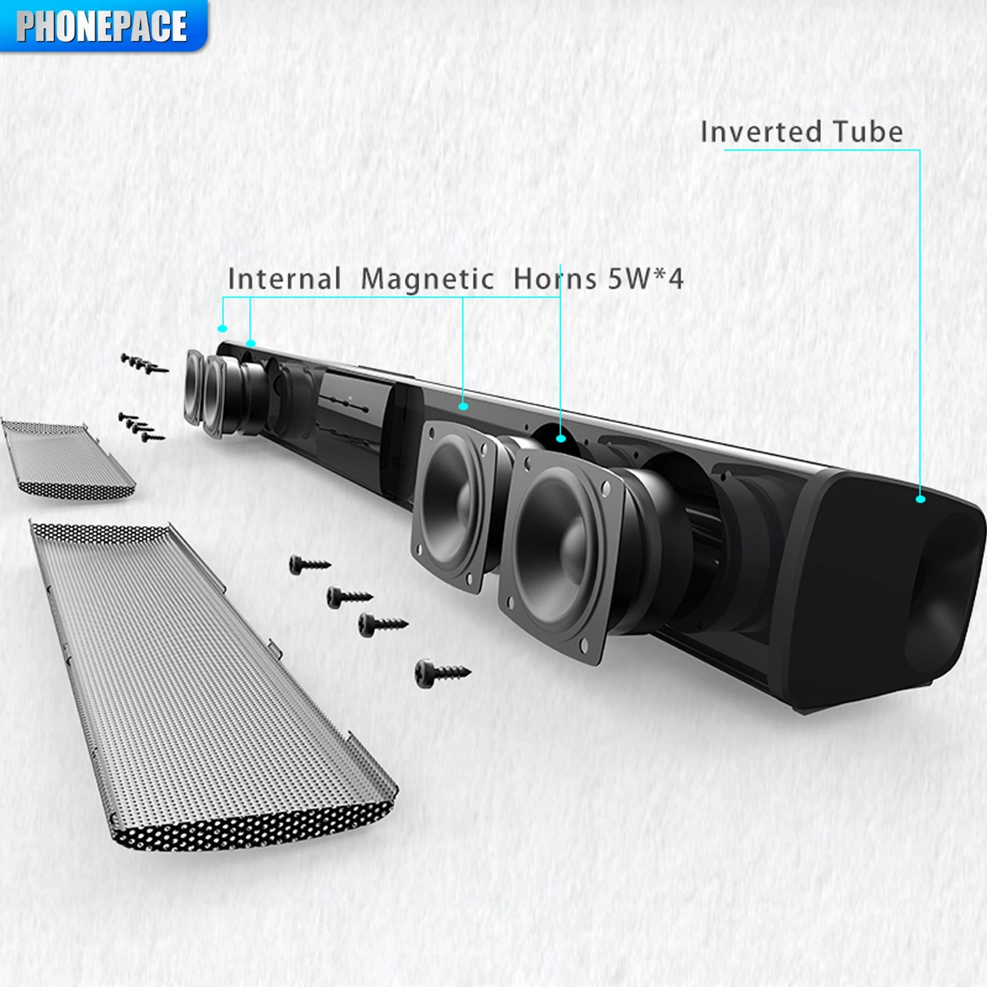 HOMEFISH Wireless Bluetooth Sound bar Speaker System Super Power Speaker Surround Stereo Home Theater TV Projector