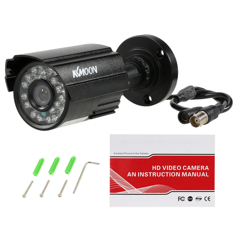 200TVL Analog Camera CCTV Bullet Camera 24 IR Lamps Night Vision 1/3’’ CMOS IR-CUT Waterproof For Home Security PAL System
