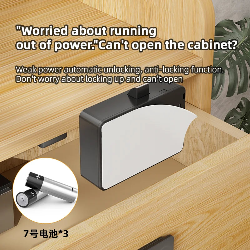 Smart Wood Door Lock Invisible Electronic Lock RFID Card NFC Unlock Keyless Mailbox Cabinet Locker Furniture Drawer Smart Locks