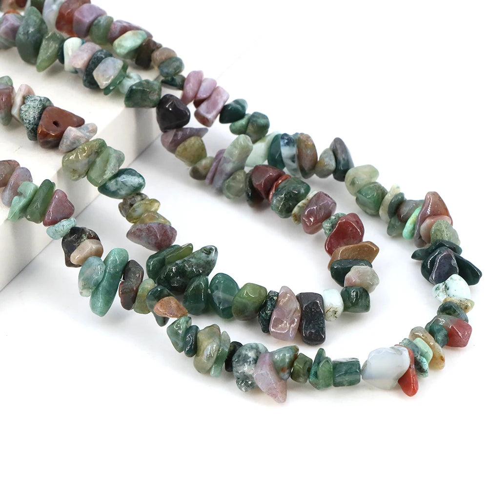 3-5mm/5-8mm Natural Garnet Amethyst Aquamarine Beads Irregular Freeform Chip Gravel Shape Stone Bead DIY Jewelry Making Bracelet