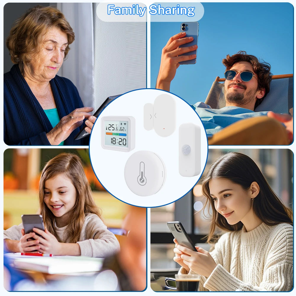 Smart Zigbee 3.0 Temperature Humidity Sensor App Remote Control Thermometer Monitor Works With EWelink Zigbee2Mqtt ZHA Alexa