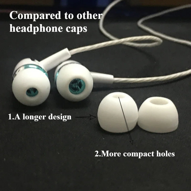 Silicone Replacement Eartips Earbuds Cushions Ear Pads Cover Hearing Aid Headset Cap for In-Ear Headphones Earphones Accessories