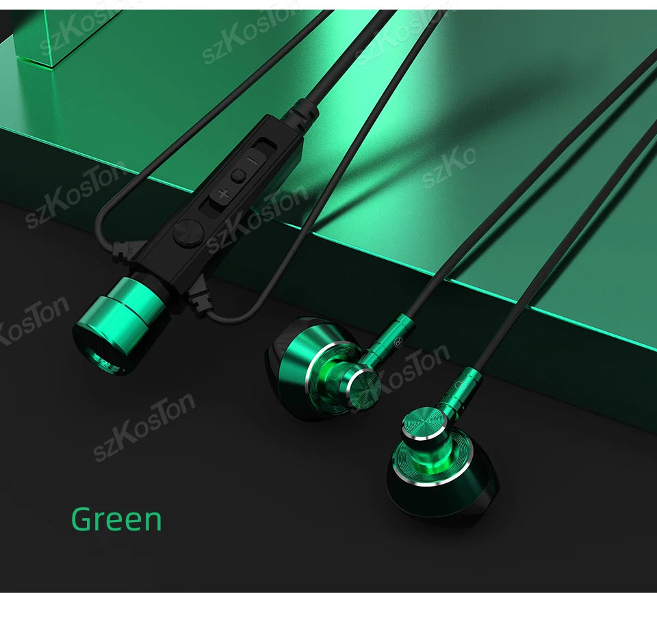 Wired HiFi Headphones with Mini Condenser Microphone Bass Dynamic Earphone Noise-Cancelling Headset for Sports Music Karaoke