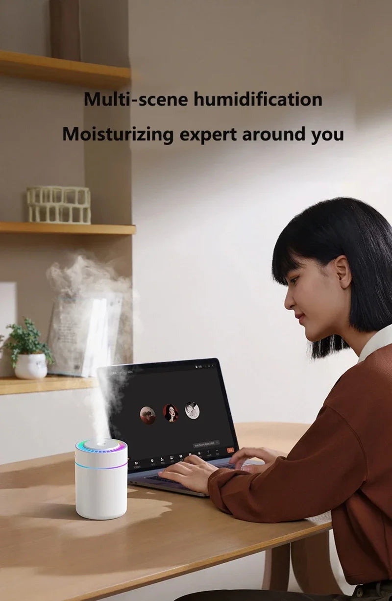 Mini Air Humidifier 180ML Electric Aroma Diffuser Essential Oil Purifier Aromatherapy Mist Maker Lights For Car Home