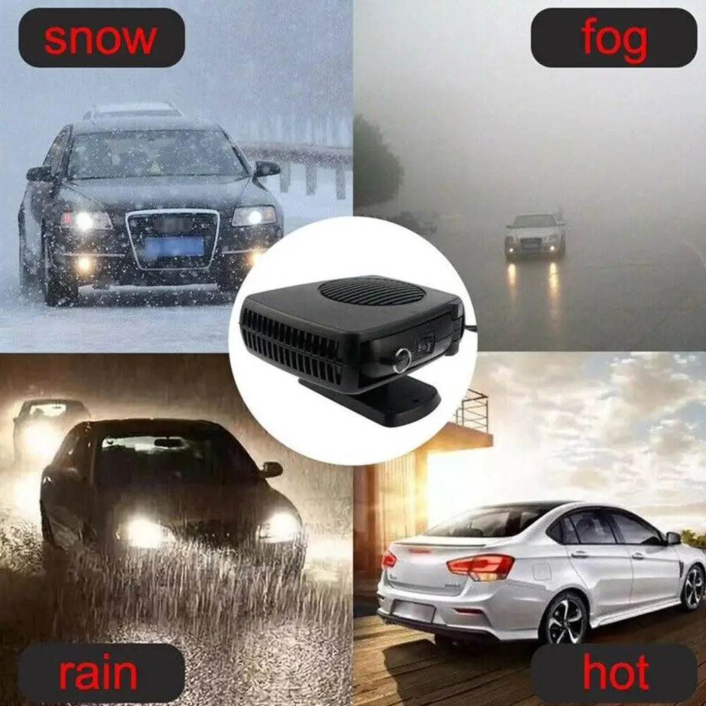 12V/24V 200W Portable Car Heater Fan Windshield Demister Defroster Cooling Heating 2 IN 1 Electric Fan For Cars Trucks