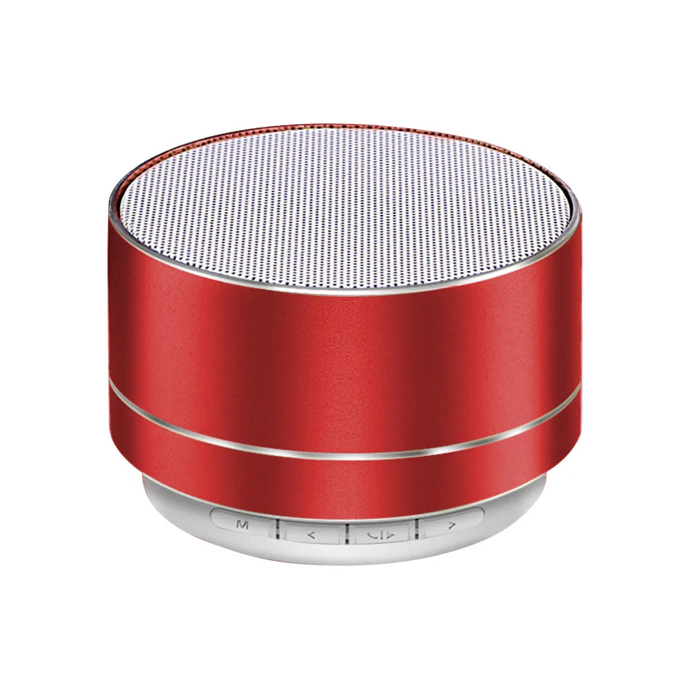 Metal Mini Speaker Bluetooth Wireless Portable Car Audio LED Light Subwoofer Portable Support TF Card USB Charging For PC Laptop
