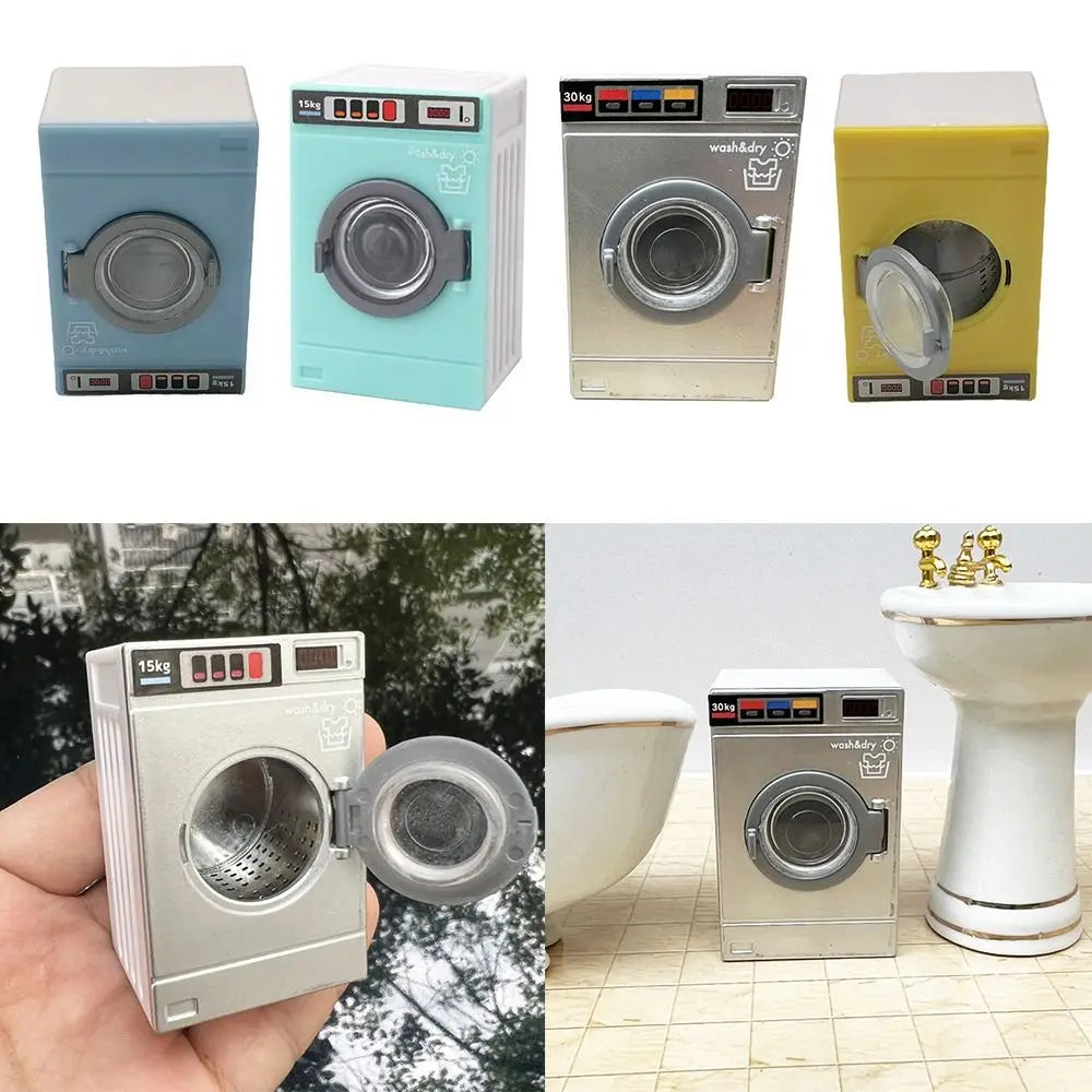 1:12 Dollhouse Miniature Mini Washing Machine Model Home Decor Simulation Furniture Accessories Toys