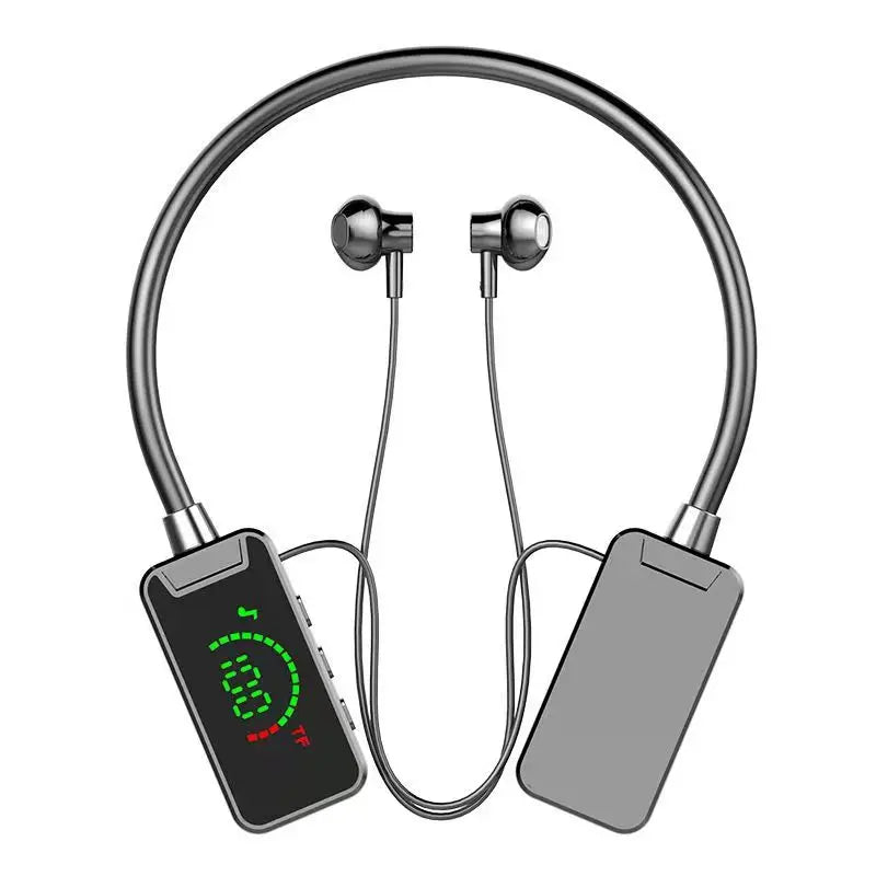 Bluetooth Wireless Headphones Bluetooth Neckband Earphones LED Display Hifi 9D Stereo Sports Headset Long PlayTime Handsfree
