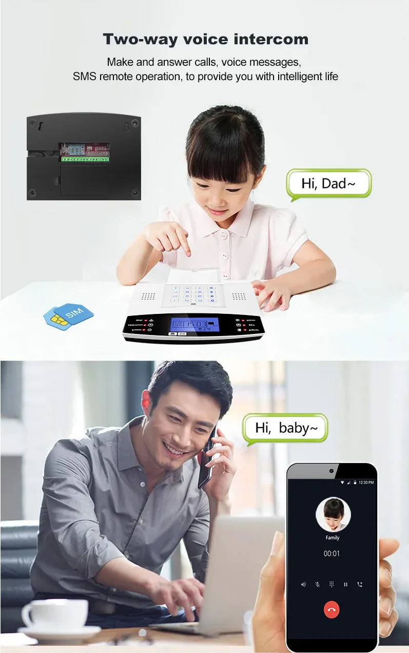 DYGSM Tuya Smart 4G+Wifi Home Security Alarm System Wireless Burglar Alarm System Smart Life App Control work with Alexa