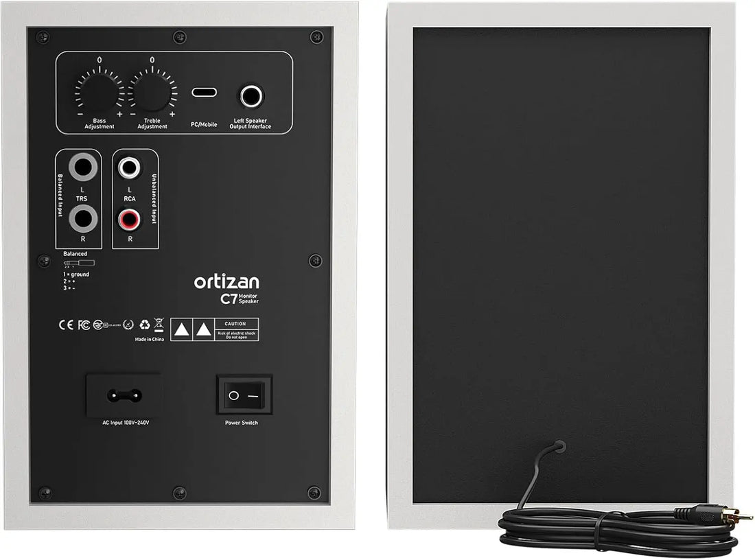 Ortizan Audio Bookshelf Active Speakers Studio Monitor，Bluetooth 5.3 Wireless Computer TV PC USB DAC HiFi Home Subwoofer System