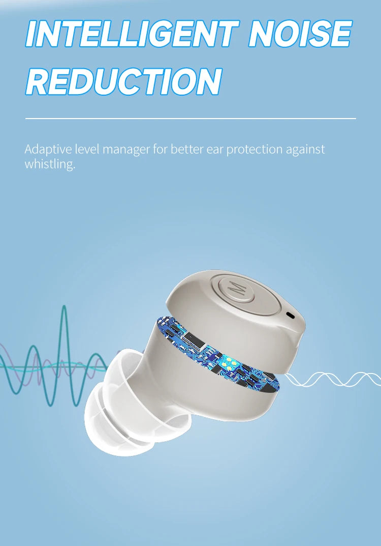 Rechargeable Hearing Aid Multiple noise reduction modes  Sound Amplifier Portable For Elderly People