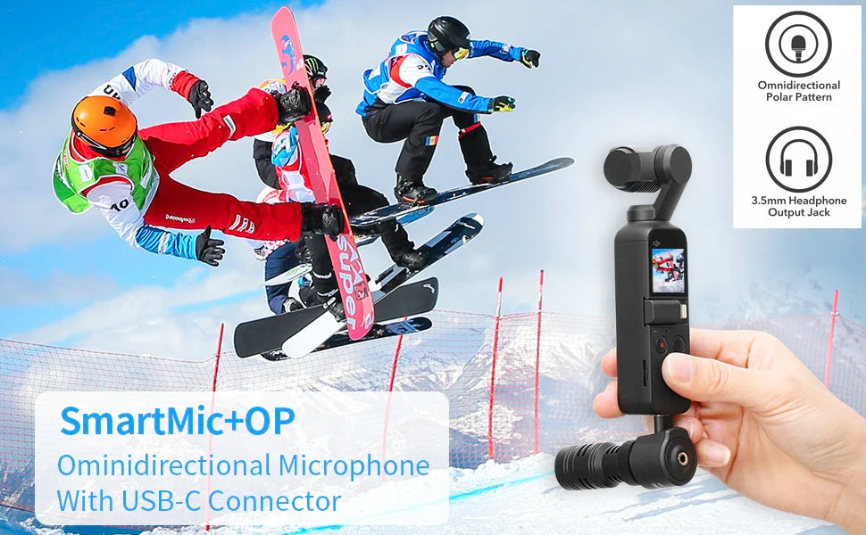 Saramonic SmartMic + Di/UC Type-C Directional Microphone with Foam Windscreen for IOS iPhone 13 11 7 7 plus Android Smartphones
