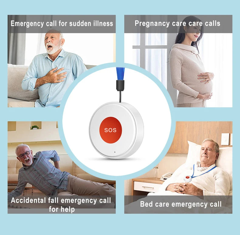 Smart Life APP WiFi SOS Emergency Button Tuya Home Security Elderly Children One Click Call Help Alarm Remote Notification