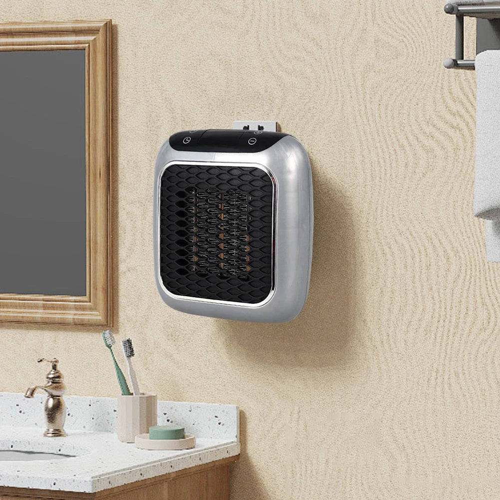Portable Electric Heater with Adjustable Thermostat 800W Fast Heating Fans for Home Bathroom Office Wall Mounted Electric Heater