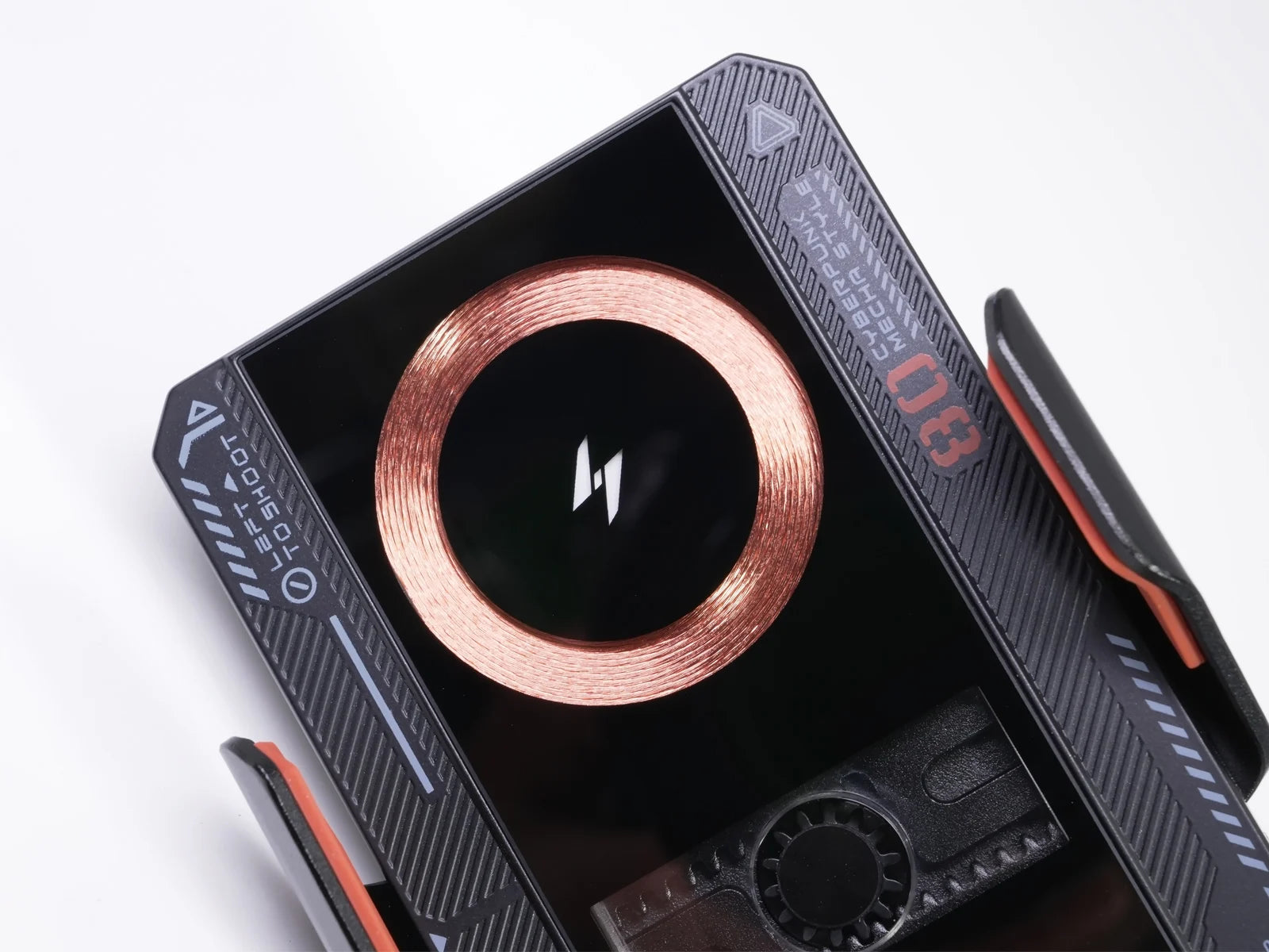 Car Phone Mount With Wireless Charger 66W Magnetic Charging Holder Car Automatic Clamping Stand With Decorative Mood Lighting