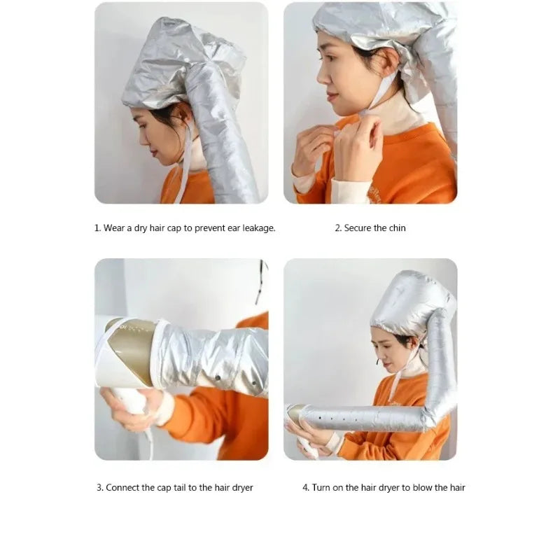 Electric Hair Dryer for Bathroom Heating Hat, Can Be Connected to a Hair Dryer, 1PC