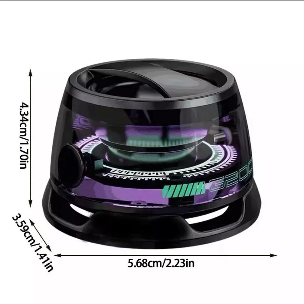 Outdoor Magnetic Bluetooth5.3 Speaker Wireless Portable Mini Travel Stereo Speaker with RGB Color Light and Phone Holder for Ios