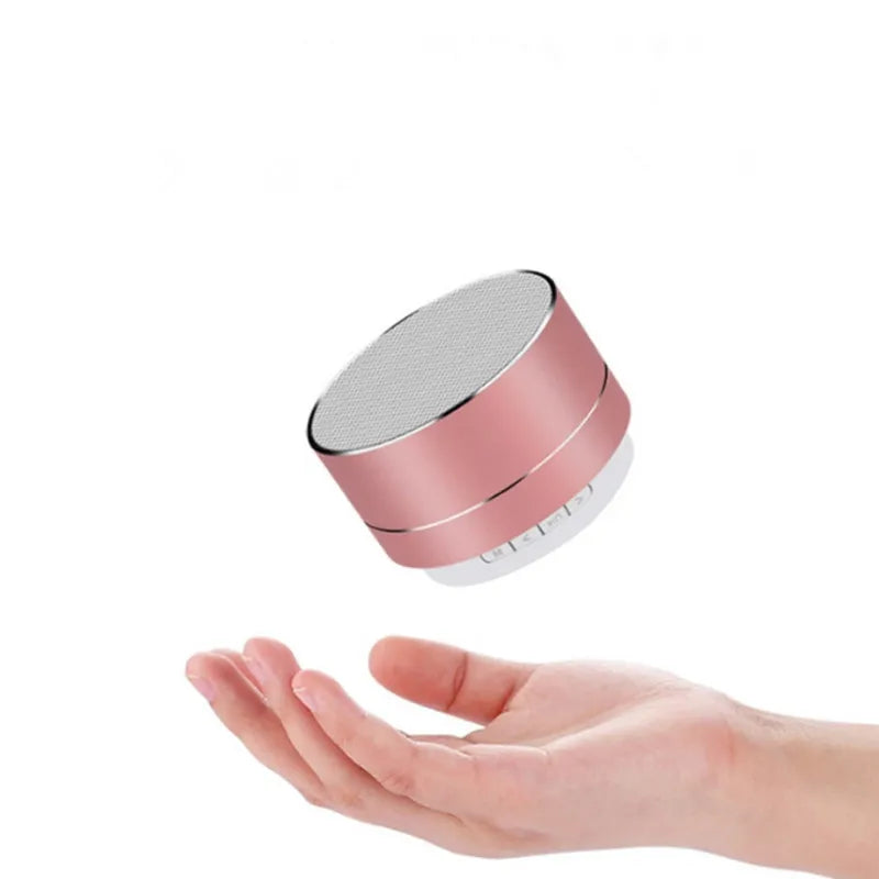 Metal Mini Speaker Bluetooth Wireless Portable Car Audio LED Light Subwoofer Portable Support TF Card USB Charging For PC Laptop