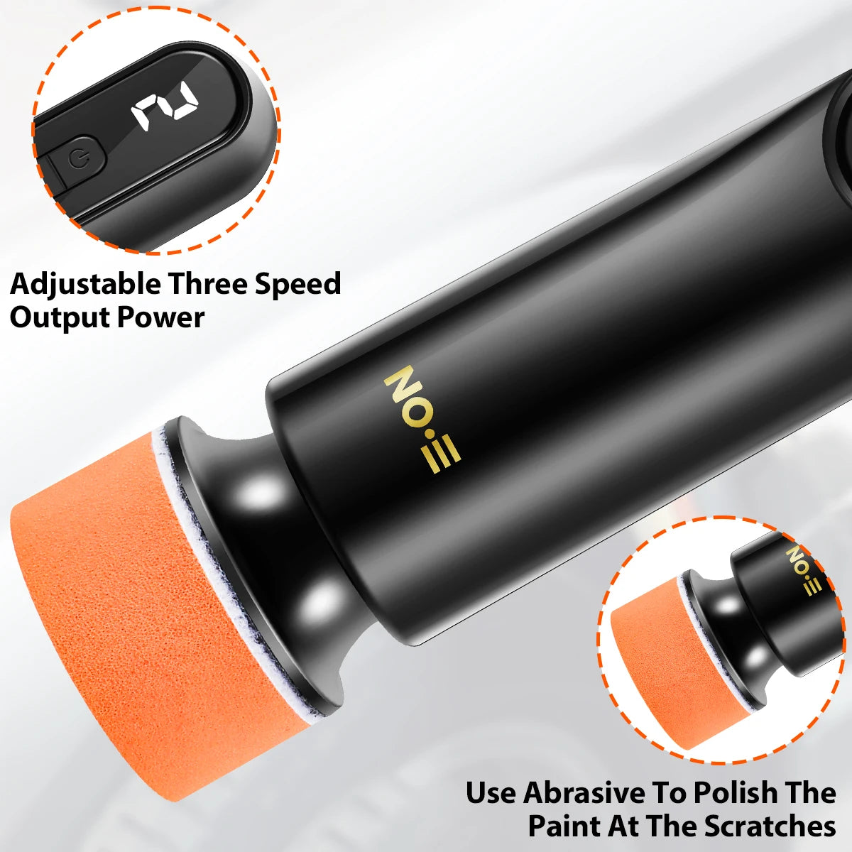 Car Polisher Handheld Wireless Polisher Car Polishing Waxing Machine Power Tool for Car Body Cleanig Waxing Repair