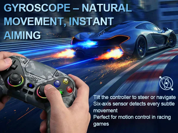 Wireless RGB Light Gamepad For Playstation 5 Controller Console Gaming Controller With Turbo Dual Sense Vibrate Programming