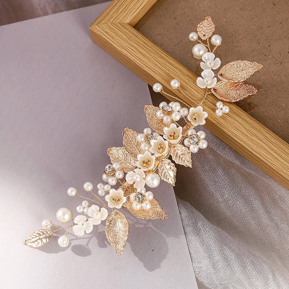 3pc Luxury Acrylic Flower Hair Clip & Pin Set Bridal Wedding Exquisite Jewelry Hair Accessories Handmade Pearl HairClip For Girl