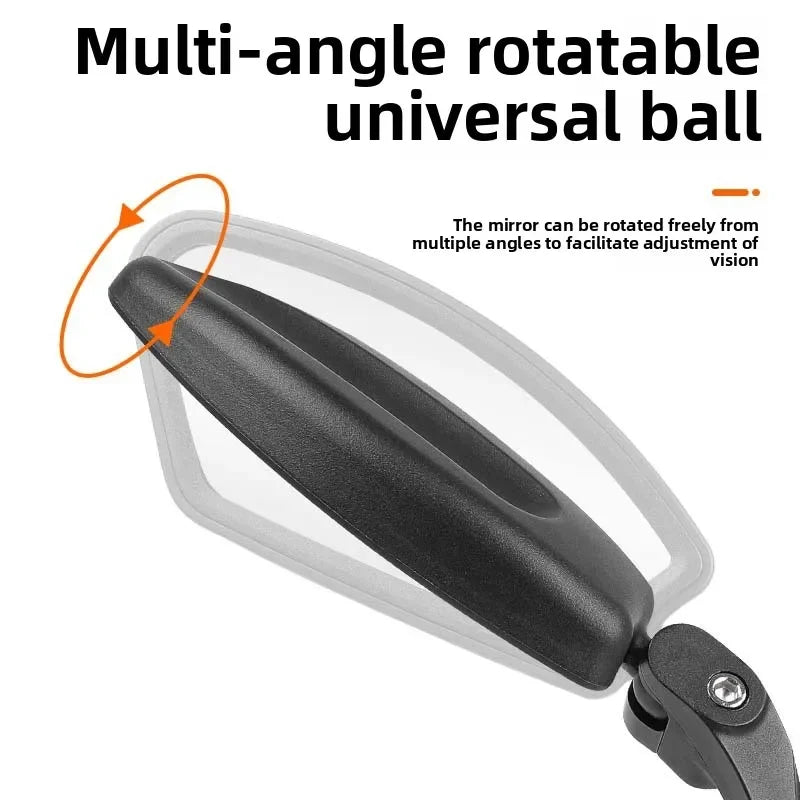 Stainless Steel HD Lens Bike Rear VIew Mirror 360° Rotatable MTB Rear Mirror Widen Big View Road Bicycle Mirror Bike Accessories