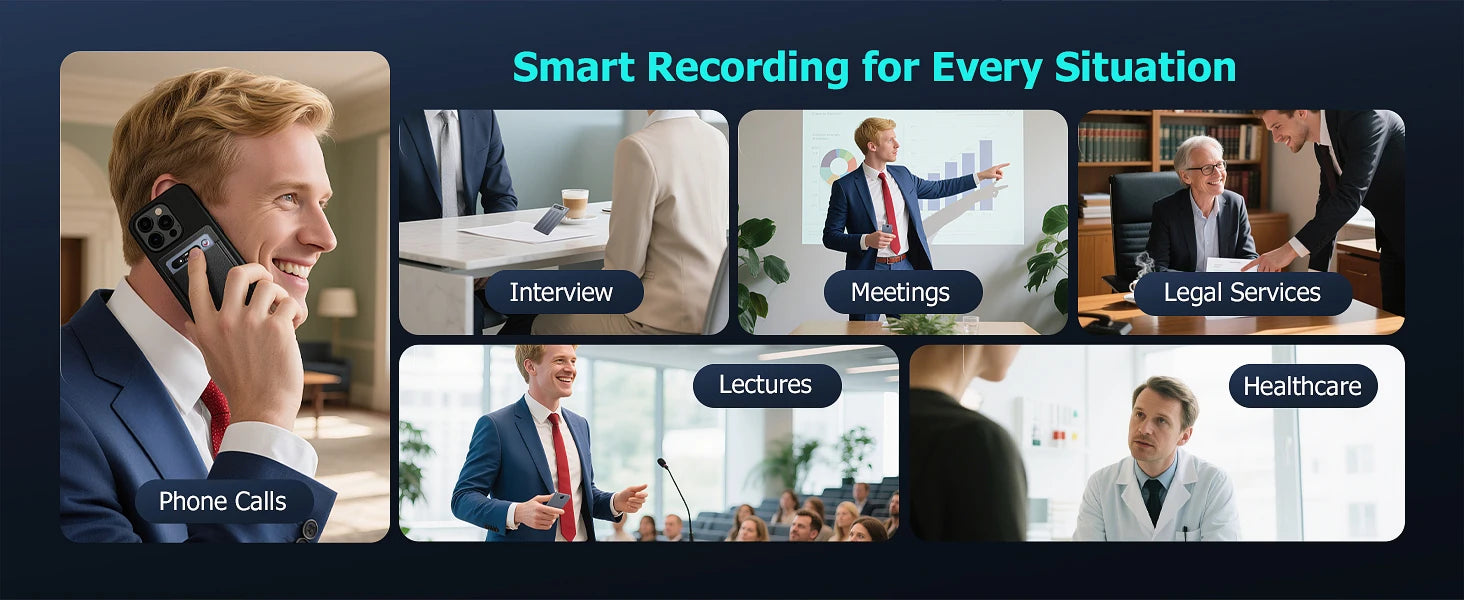 AI Voice Recorder with App Control Utilizing Advanced AI for Transcription And Summarization Portable Audio Recording Device