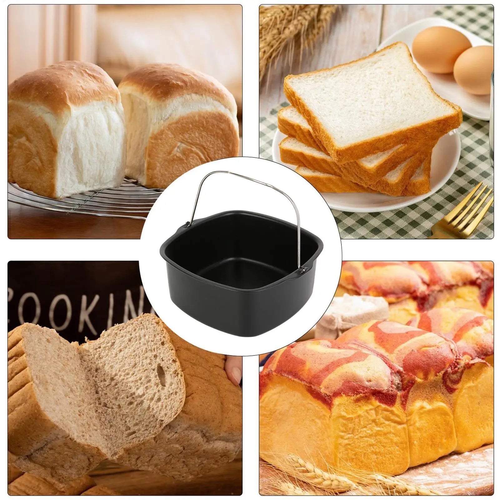 Air Fryer Cake Pans 7/8inch Non-stick Baking Tray Basket Cake Molds Heat Resistant Kitchen Cooking Tool Airfryer Accessories