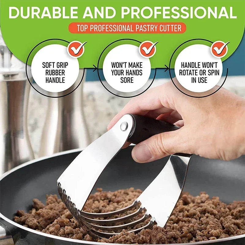 Multi-Purpose Dough Blender Mixer Cream Flour Mixer Scutters Flour Cutters Stainless Steel Powder Beater Rammer Baking Tools