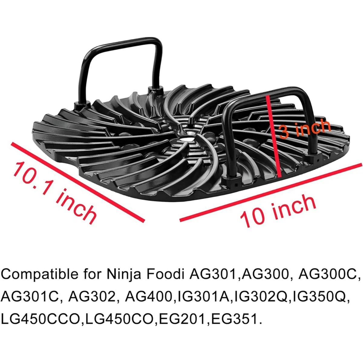 Oven Grill Rack Air Fryer Basket for Ninja Foodi AG301 AG300, AG400, AG302 5-In-1 Air Fryer Net Baskets Kitchen Tool