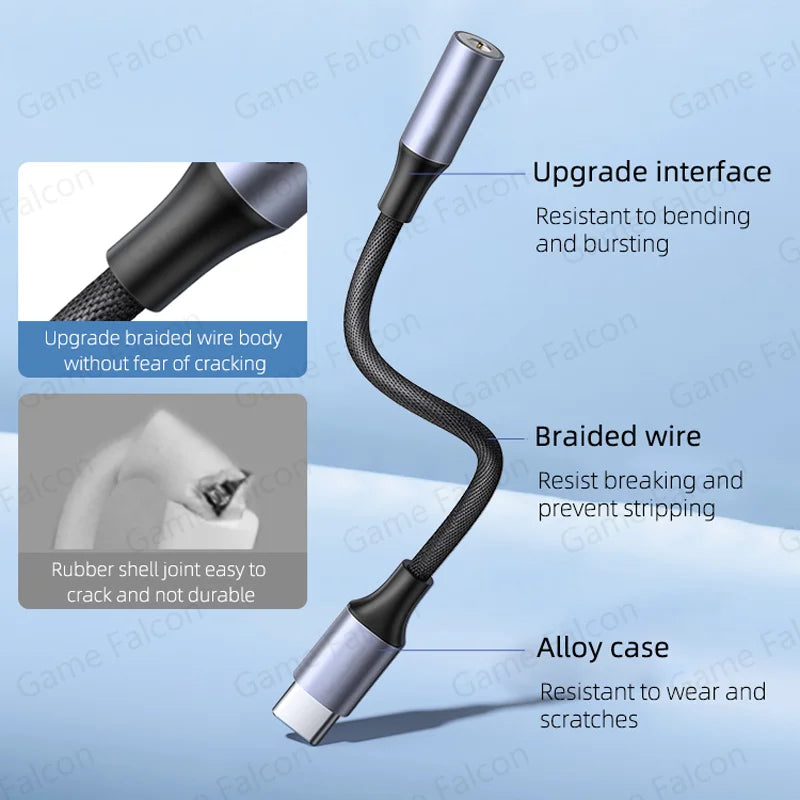 USB C to 3.5mm Headphone Adapter for iPhone Sumsang Huawei Xiaomi Redmi Poco Pixel 3.5mm Jack Earphone AUX Audio Adapter Cable