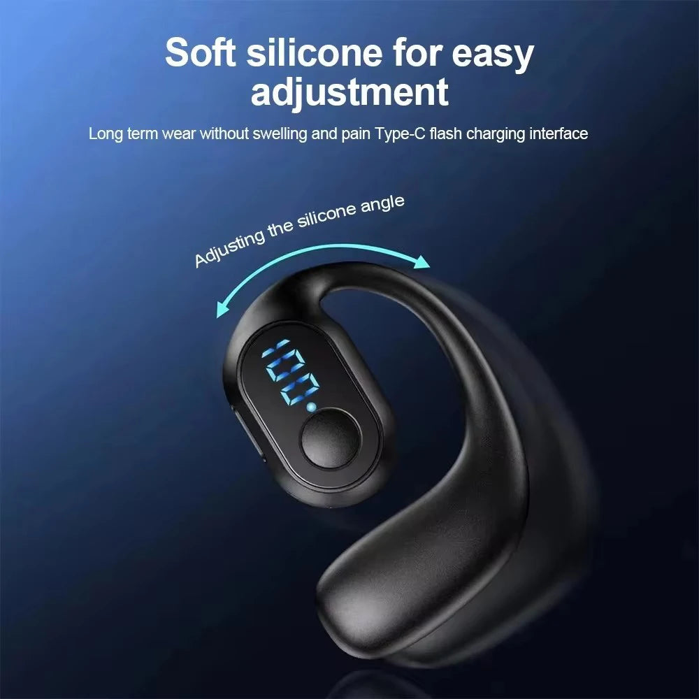 Bluetooth 5.4 Ear Hook Headphone With Mic TWS Wireless Earphone HiFi Stereo Noise Reduction Driving Headset Waterproof Earbud