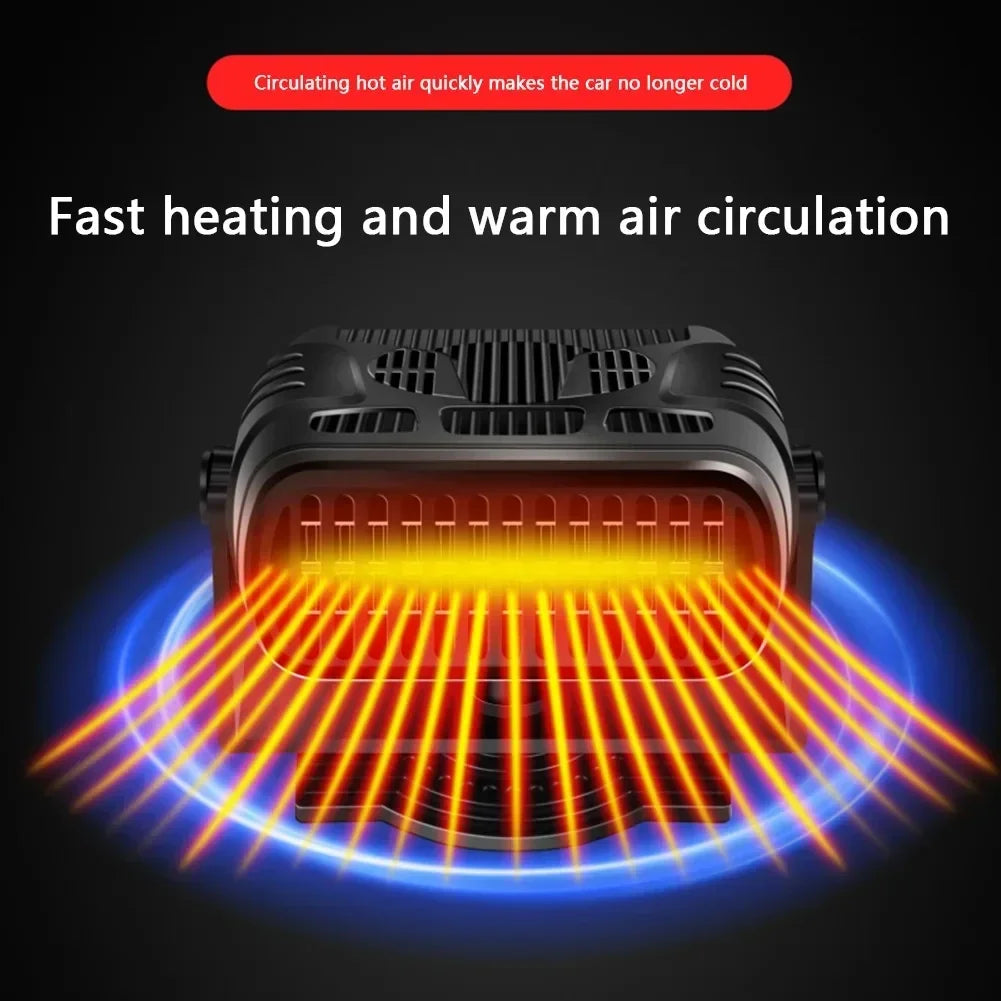 Car Heater 12V/24V Heater Portable Defogger Defroster Heating Fan 200W Dryer Windshield Defogging Household Heater 2026