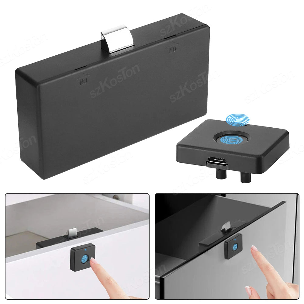 Smart Home Biometric Fingerprint Lock Hidden Drawer Electronic Lock Privacy File Storage Keyless Residential Security Protection